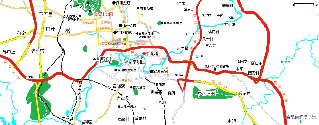 貴陽市の地図