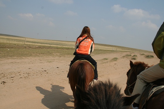 呼倫貝你接待中心の騎馬