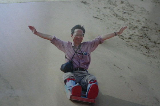 クブチ砂漠の滑沙