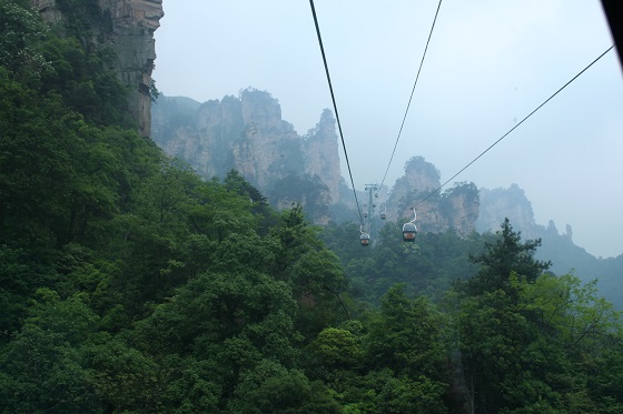 張家界~天子山索道(ロープウェイ)